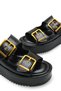 Winledha Women's Double Buckle Slippers 001278 Black Rustic - 2
