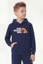 Kangaroo Pocket Hooded Print Detailed Boys' Kangaroo Top - 4
