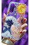 Samsung Galaxy A17 Compatible Transparent Silicone Phone Case with Sun and Wave Pattern - 3