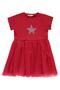 Star Printed Dress for 4-9 Years Old - Red