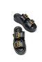 Winledha Women's Double Buckle Slippers 001278 Black Rustic - 3