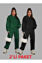 Set of 2 Unisex Hooded Oversize Tracksuit