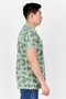 Men Regular Fit Short Sleeve Floral Print Polo Shirt, Sage Green - 2