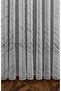 Gilded Detailed Bamboo Tulle Silver-New Creation Modern Design Dense Pleat - 3