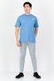 Men Sportswear Fit Short Sleeve Outdoor T-Shirt, Light Blue - 4