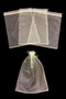 Cream Organza Transparent Tulle Towel Slippers Prayer Mat Bundle Dowry Gift Bag 50 Pieces Size 30X40Cm