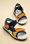 Şirinbebe Orthopedic Boys' Sandals Navy Blue Velcro Side Closed