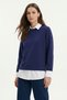 Laci Crew Neck Garnished Blouse 8375 - 2
