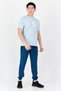 Men Sportswear Fit Short Sleeve Outdoor T-Shirt, Ice Blue - 4