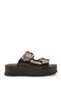 Winledha Women's Double Buckle Slippers 001278 Brown Rustic - 4