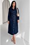 Women's Square Pocket Detailed Belted Denim Dress - 2