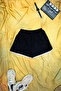 WOMEN'S COMBED WHITE TIE SLIT MINI SHORTS - 2