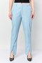 Women Regular Fit High Rise Solid Straight Leg Pants, Light Blue