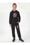 Lets Go Girl Print Detailed Kangaroo Pocket Hooded Girls' Tracksuit Set - 3