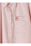 Pink Striped Oversize Poplin Women's Shirt Tunic by Güli̇s Gi̇yi̇m - 3