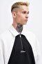 Men's Embroidered Detailed Polo Sweatshirt Black-Ecru - 3