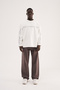 Men's Soft Surfaced Baggy Relaxed Jean Trousers Brown