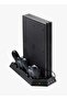 حامل شحن سلكي عمودي مع ثلاثة منافذ USB ومساحة تخزين للأقراص المضغوطة لجهاز بلايستيشن 4 - 2