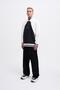 Men's Embroidered Detailed Polo Sweatshirt Black-Ecru - 6