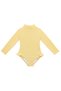 Uv Protection Long Sleeve Textured One-Piece Girls' Swimsuit