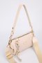 Women's Braided Cream Leather Lock Charm Detailed Hand Shoulder and Crossbody Bag Alice - 7