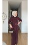 Molly Nelly Women's Trouser and Blouse Set with Pocket Flap and Belt - 3