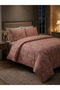100% Cotton Lily Model Dried Rose Double Duvet Cover Set Oeko-Tex (200cm X 220cm)