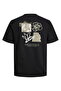 Men Black Graphic Cotton Crew Neck T-Shirt - 6