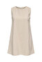 Women's Round Neck Zero Sleeve Beige Dress - 15364156 - 3