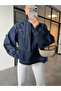 Navy Blue Denim Jacket with Tie Detail - 2Y0943 - 2