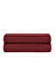 Linestyle King Size 100% Cotton Satin Fitted Sheet 200X200+35 cm Claret Red