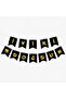 Happy Birthday Banner Black with Gold Lettering Party Decoration - 4