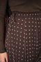 Women's Polka Dot Detail Side Tie Chiffon Maxi Skirt Brown - 4