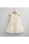 Girl's 3D Rose Lined Trendy Dress