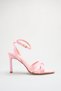 Mindy Women's Pink Cross-Strapped Ankle High Heel Shoes - 5