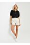 Women's Gold Buttoned Polo Collar Knitwear Blouse - 2