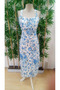 Women's Strappy Wide V-Neck Back Tie Slit Single Jersey Dress - 4