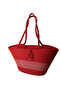 Natural Looking Vegan Beach Bag or Daily Bag with Colorful Self-Tie Straps - 3