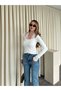 Ecru Lace-Neck Blouse - 7036 - 5