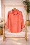 5-Piece Women's White, Baby Blue, Khaki, Black Cotton Oversize Linen Single Pocket Comfortable Shirt - 3