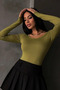 Women's Aci Coffee Oil Green Princess Collar - 3