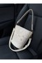Women's Braided Cream Belt Detailed Bucket Model Hand Shoulder and Crossbody Bag Carla