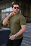 Men's Premium Striped Summer Khaki Slim Fit Knitwear T-Shirt - 2
