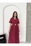 Waist-Tied Pleated Parachute Fabric Dress - 5