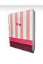 دفتر ملاحظات مربع بغلاف صلب حلزوني - 17x24 سم