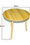 Wooden Table with 3 Legs Pillar Coffee Table - 2