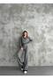 New Model Striped Button Detailed Knitwear Two-Piece Set