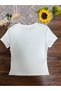 Women's White Aloha Club Printed Crew Neck Slim Crop Tshirt - 5