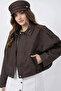 Women's Long Sleeve Snap Zipper Closure Jean Bomber Jacket 0737 - 6