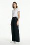 Black Double Belted Trousers 8413A